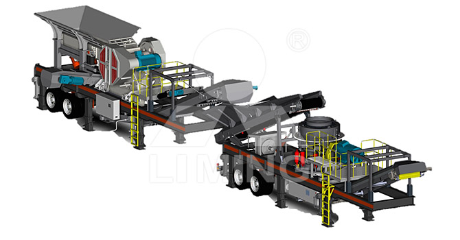 組合一：兩段破碎混合料無篩分，產(chǎn)品95%<40mm